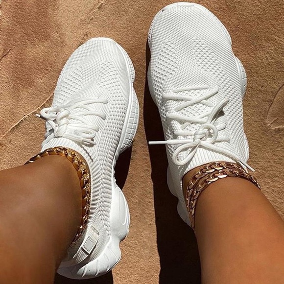 PUFFY WHITE SOCK SNEAKER - Picture 2 of 2